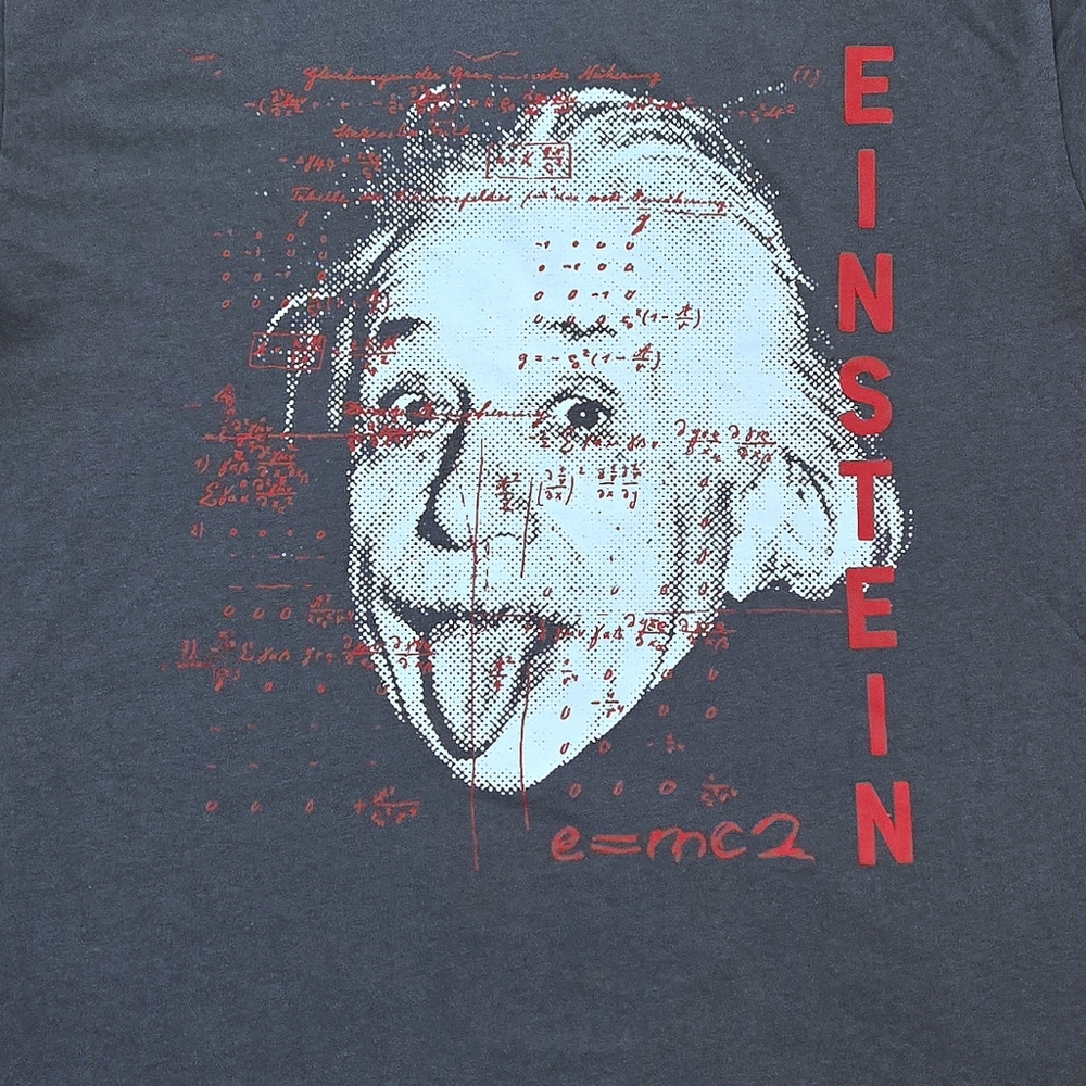 Einstein Notations Over Face Graphic Tee👕 - NWOT - Picture 3 of 10